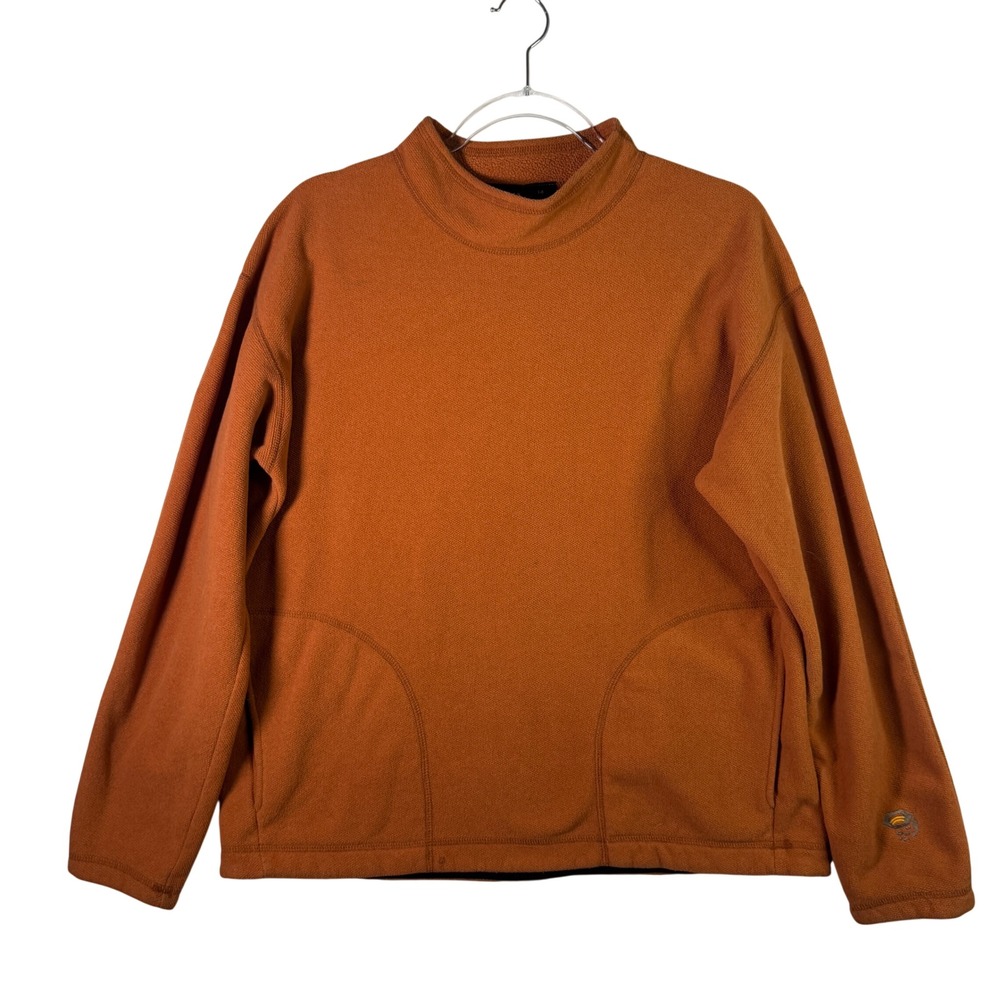 Vintage Mountain Hardwear Polartec Fleece Womens 14 USA Rust Pullover Jacket